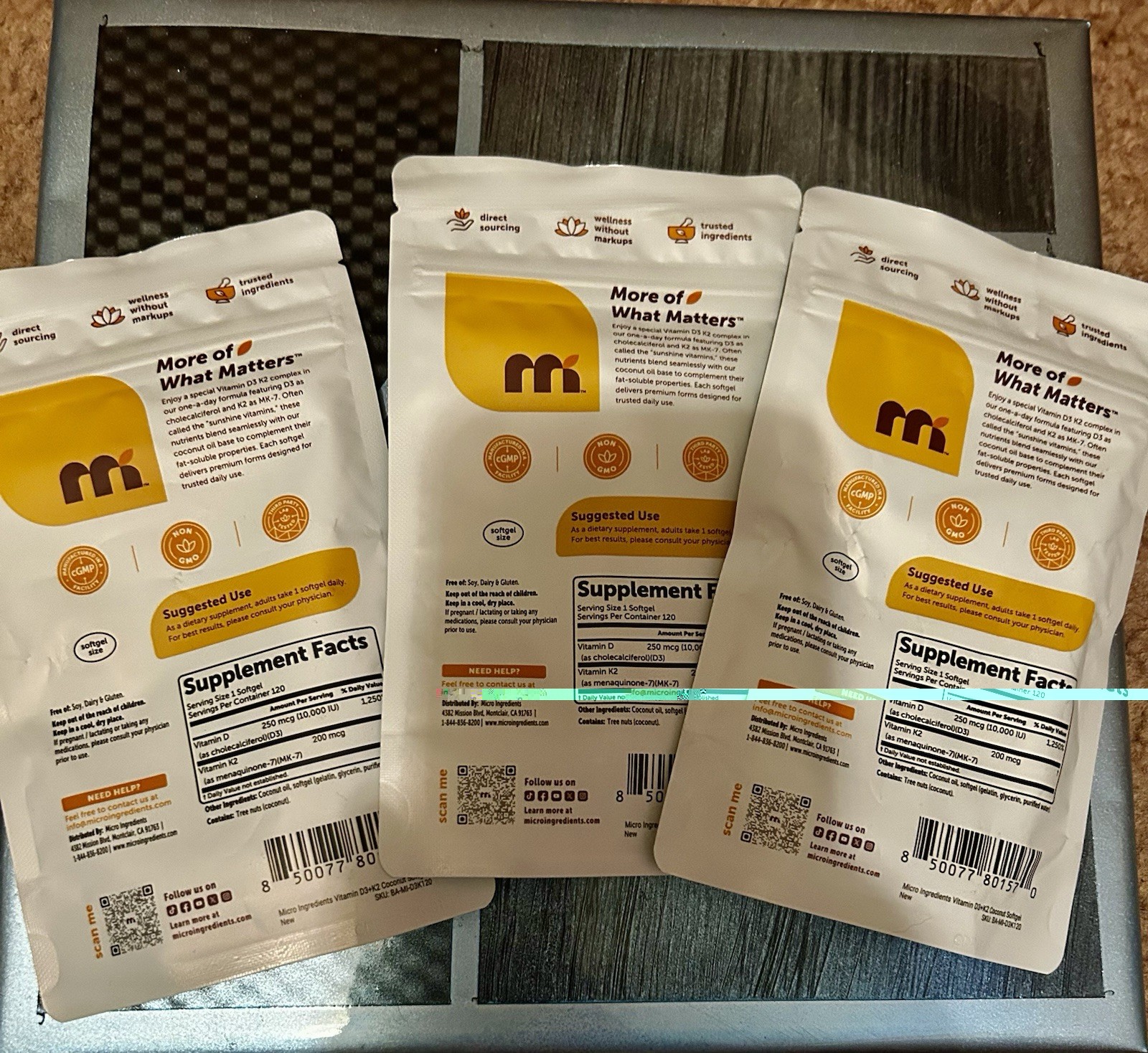 Vitamin D3 K2 10,000 IU D3 200 MCG K2
