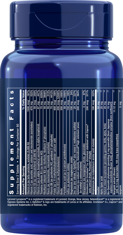 LIFE EXTENSION TWO PER DAY Multi-Vitamin 120 TABLETS