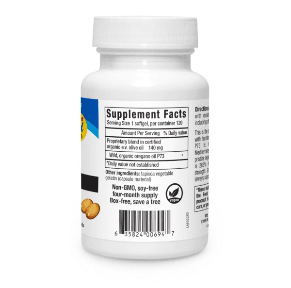 NORTH AMERICAN HERB & SPICE Super Strength Oreganol P73, 120 Softgels
