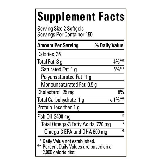 Nature Made Fish Oil 1200 mg, EPA, DHA & 360 mg OMEGA-3, 300 Softgels