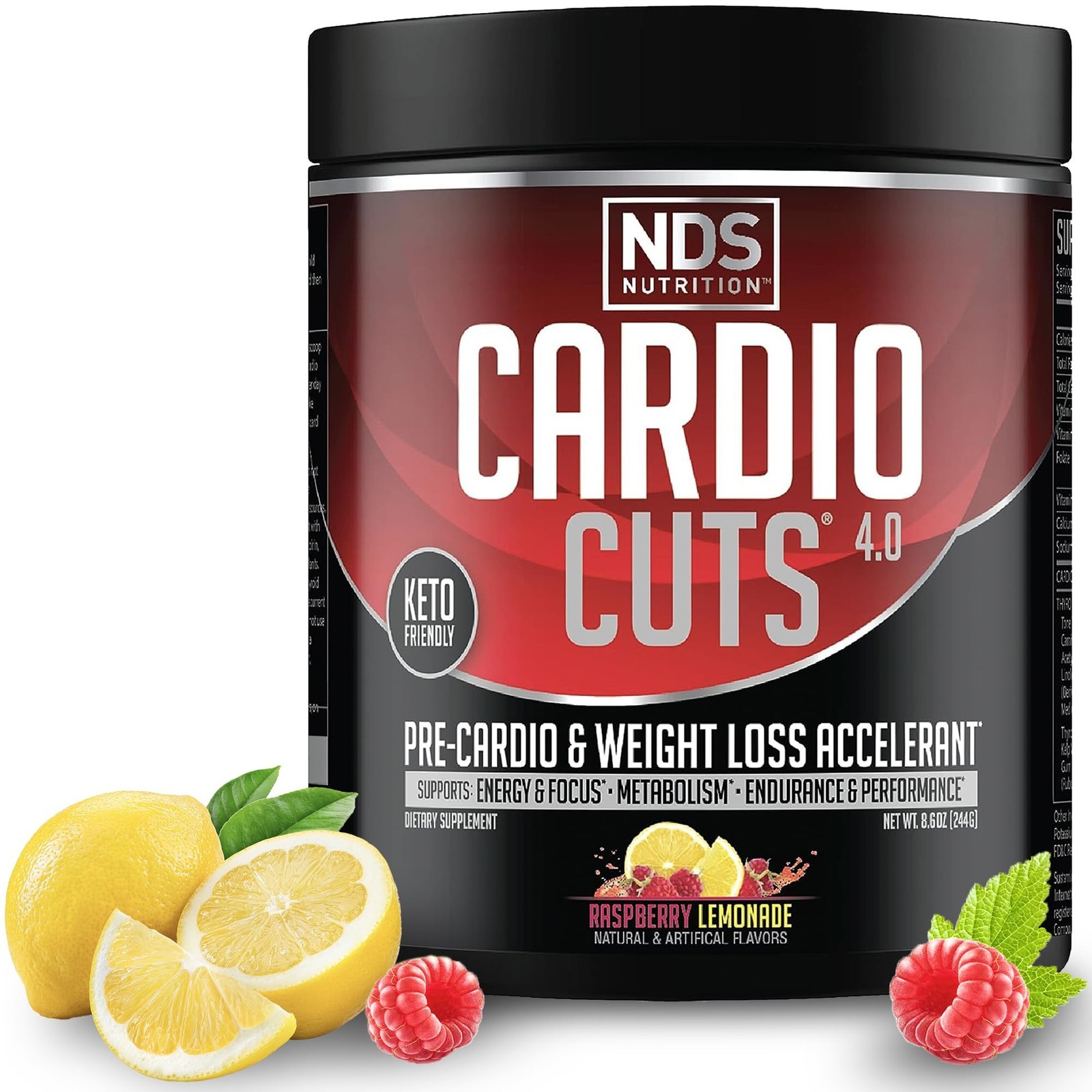 NDS Nutrition Cardio Cuts 4.0 – Raspberry Lemonade – 8.6 oz.