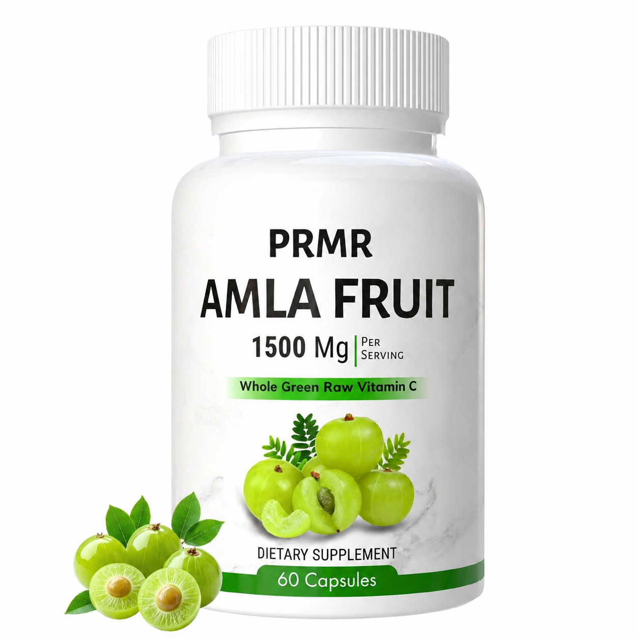 (1 pcs) PRMR Amla Fruit 1500mg Dietary Supplement Capsules Herbal Formula 60 Ct