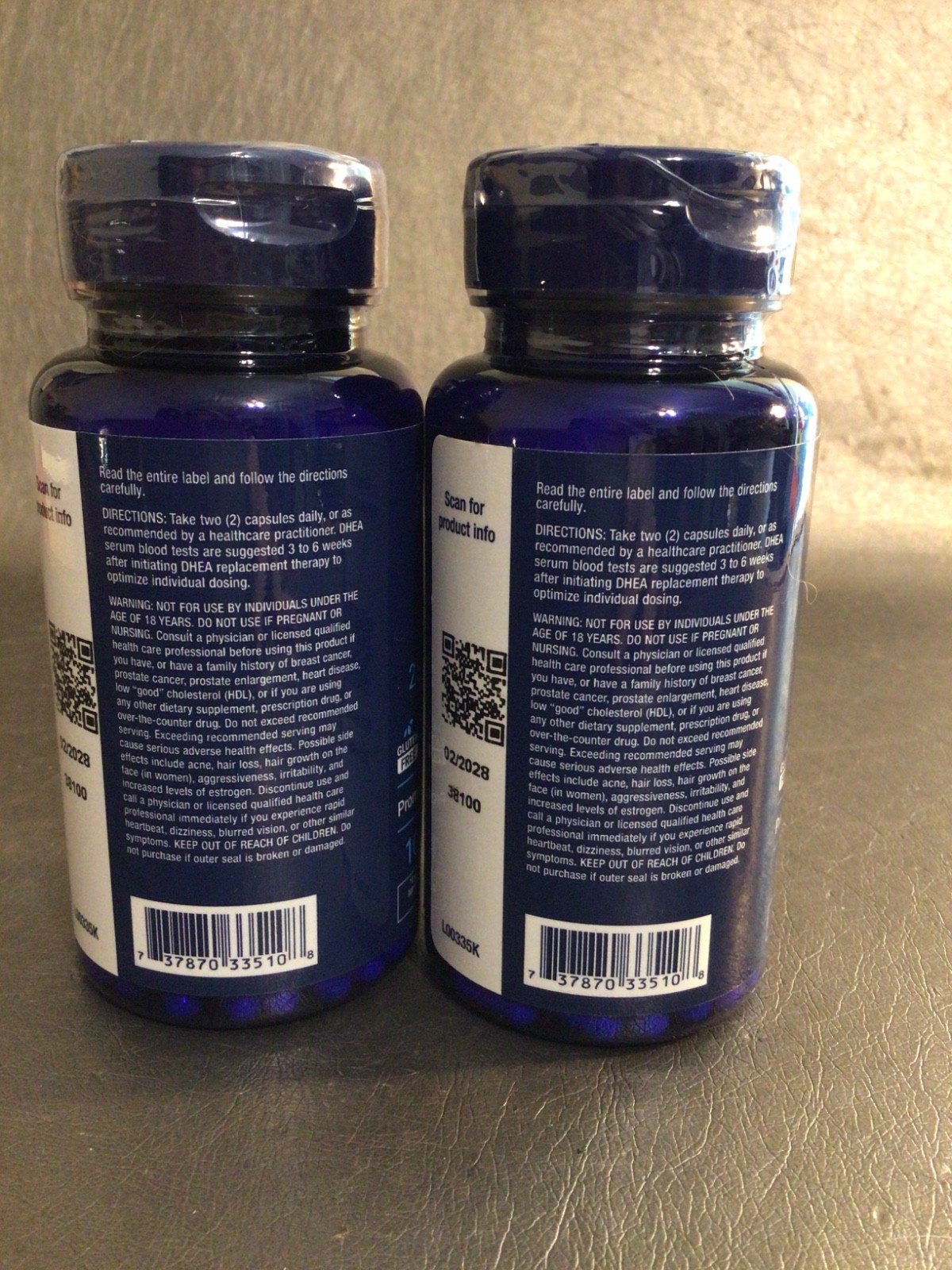 2 Life Extension DHEA 25 mg – 2 x 100 Capsules – Exp 02/2028