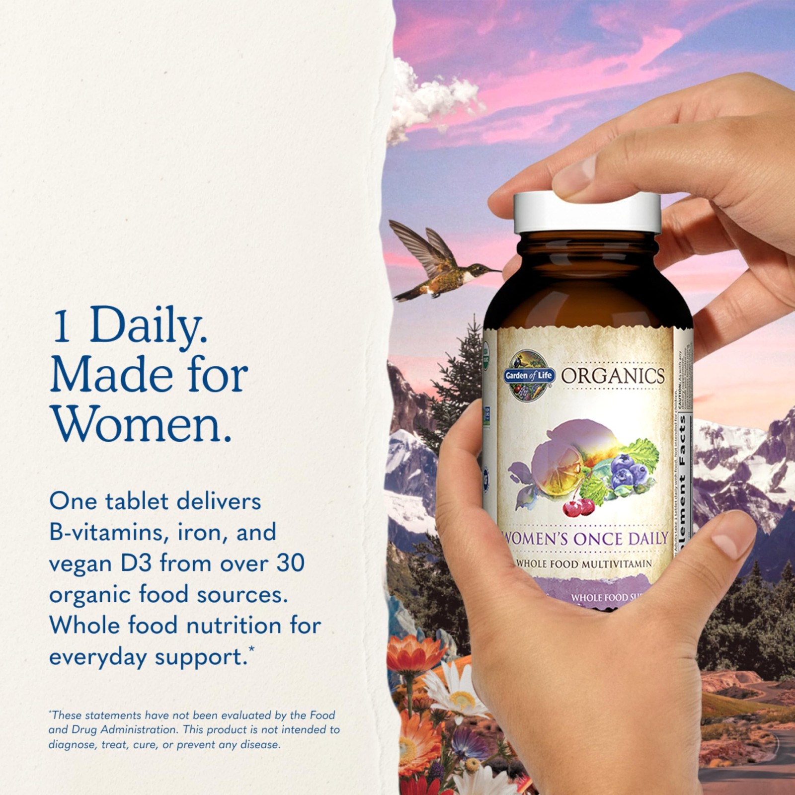 Garden of Life Organics Multivitamin for Women – 60 Count (Pack 1), N/a