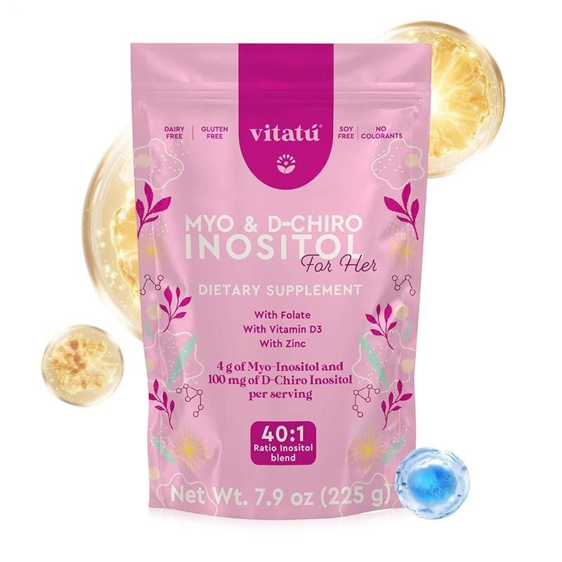 Myo Vitatú Inositol ( 4g ) & D – Chiro Inositol ( 1g ) Ideal Mix 40 : 1 With Fol
