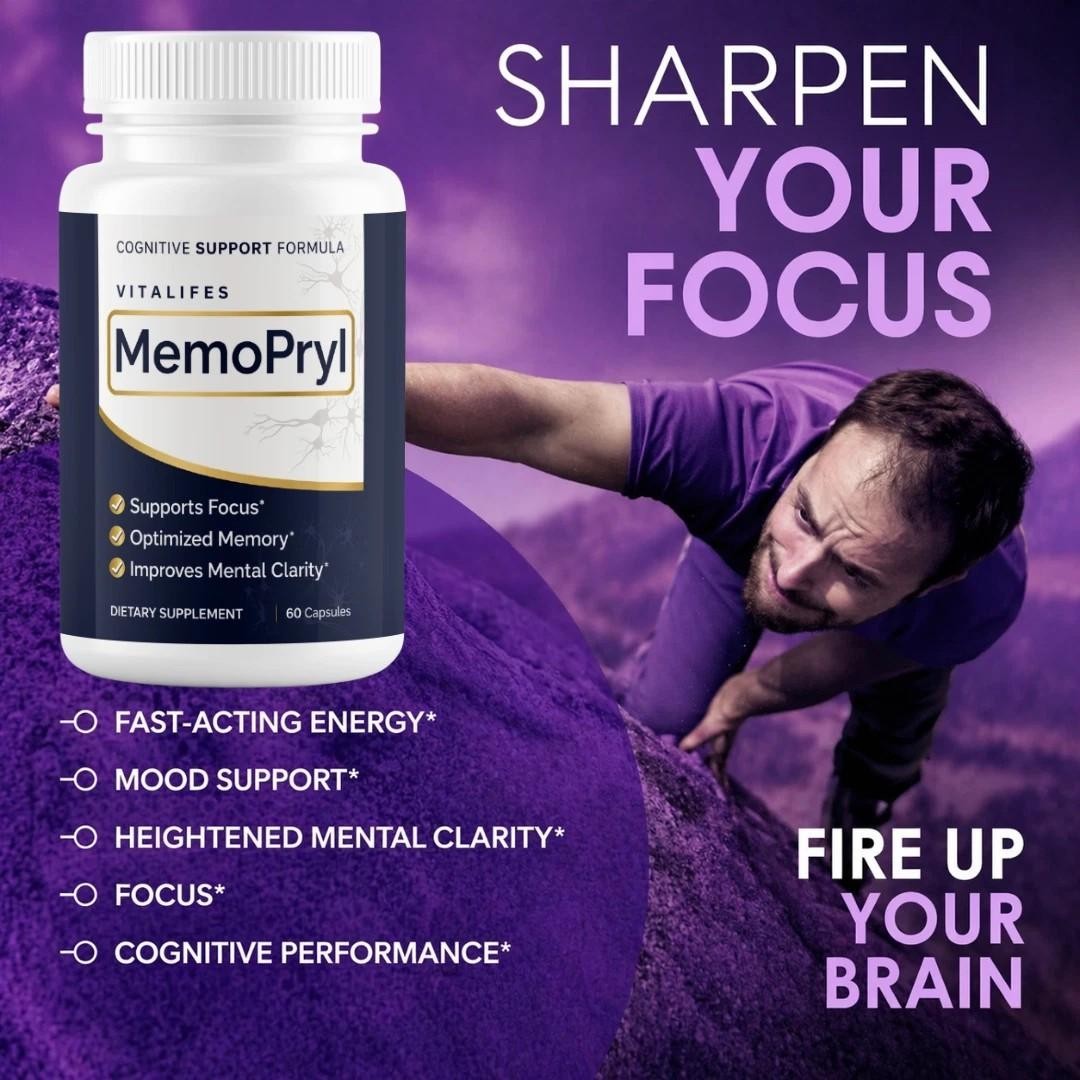 (1 Pack) MemoPryl Nootropic All Natural Brain Supplement Memo Pryl 60 Capsules