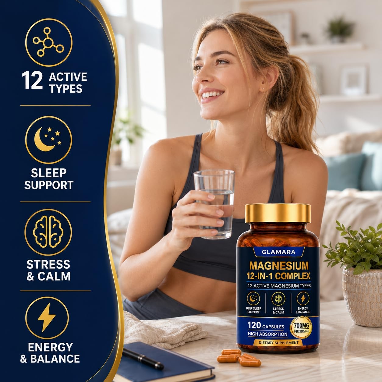 GLAMARA Magnesium Complex Vegan 120 Caps