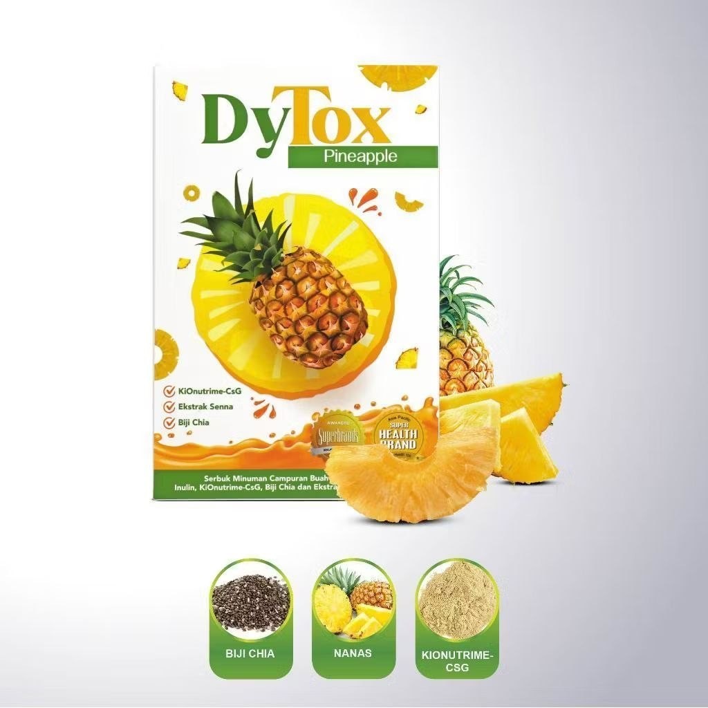 DyTox Pineapple Drink Mixed with Senna Chia Inulin 10 Sachets Digestive Support