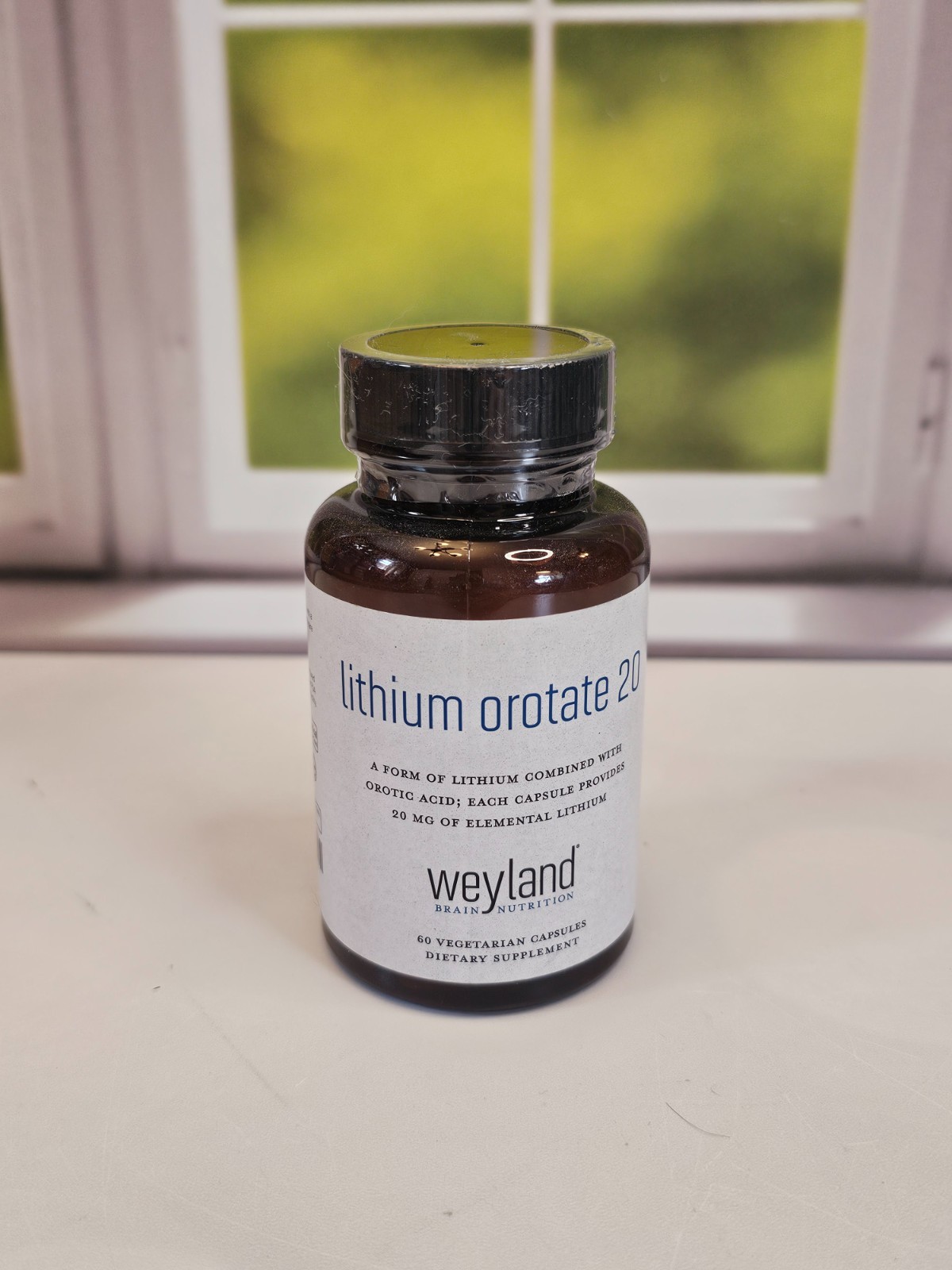 Weyland Lithium Orotate 20mg, 60 Vegetarian Capsules New Sealed Exp 02/2026