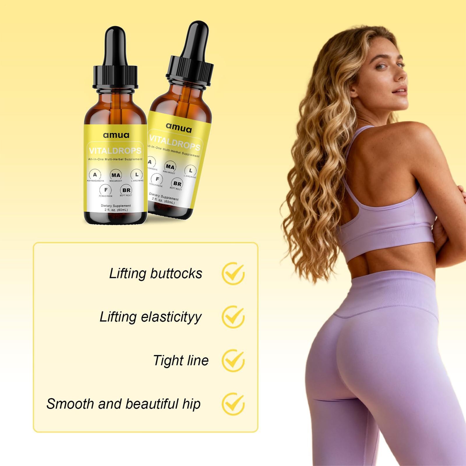 AMUA Vital Drops Organic Herbal Liquid Nutritional Blend | Supports Healthy Weig