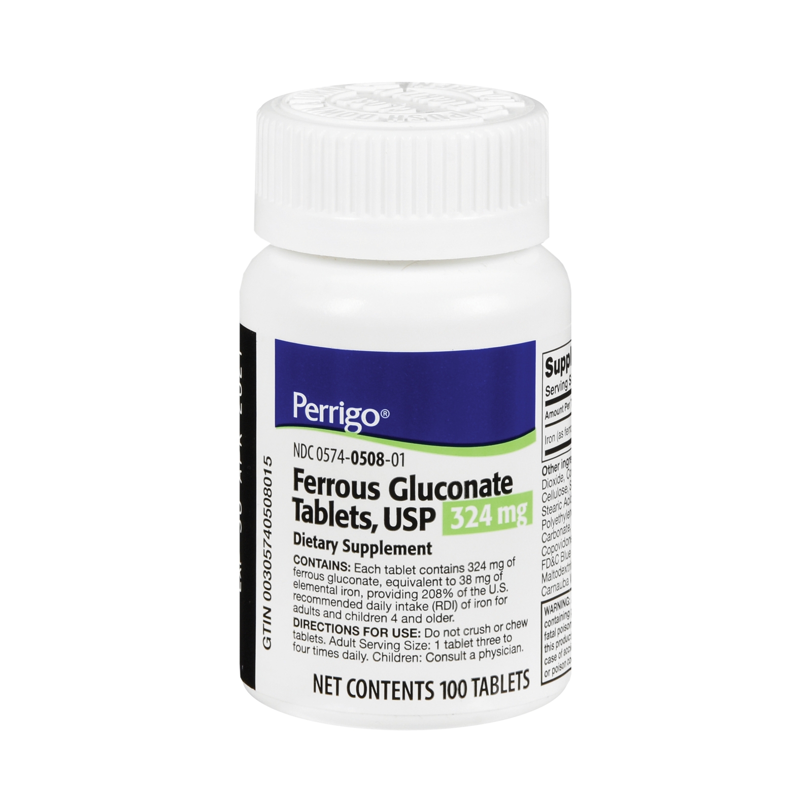 Perrigo Iron Tablet 00574050801 1 Bottle 100 per Bottle