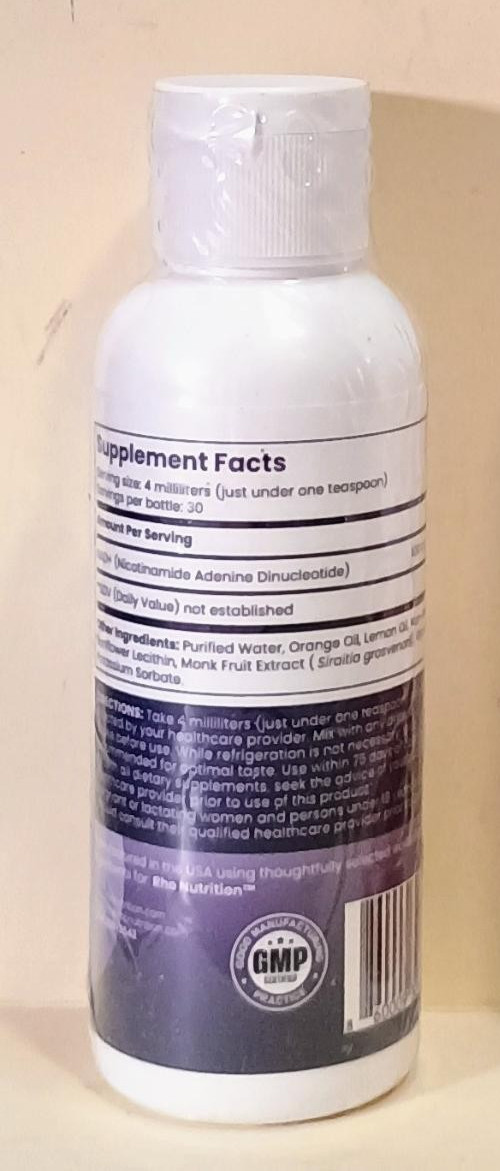 Rho Liposomal NAD+ Superior Absorption Liquid 4oz 30 Servings Exp 08/2027