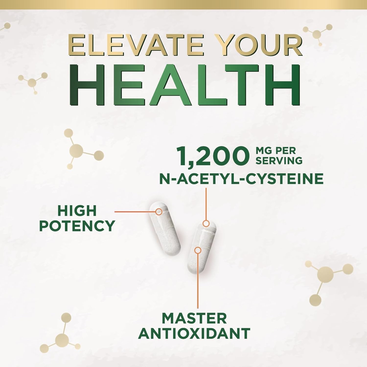 NATURES N-Acetyl-L-Cysteine (NAC) 1200 mg Per Serving – NAC Supplements for Lung