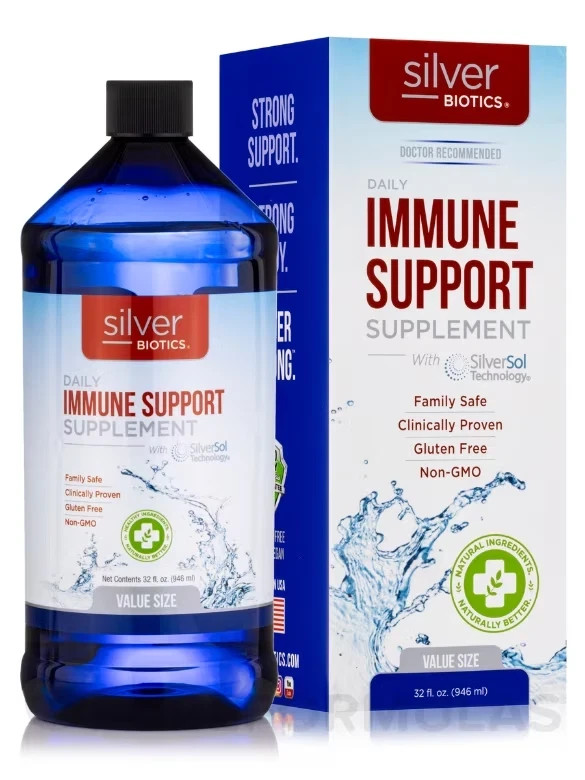 American Biotech Labs Silver Biotics Your Daily Immune System Support 32 fl.oz