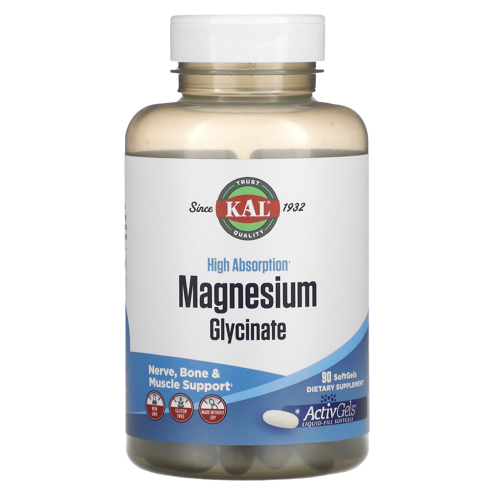 High Absorption Magnesium Glycinate, 90 SoftGels