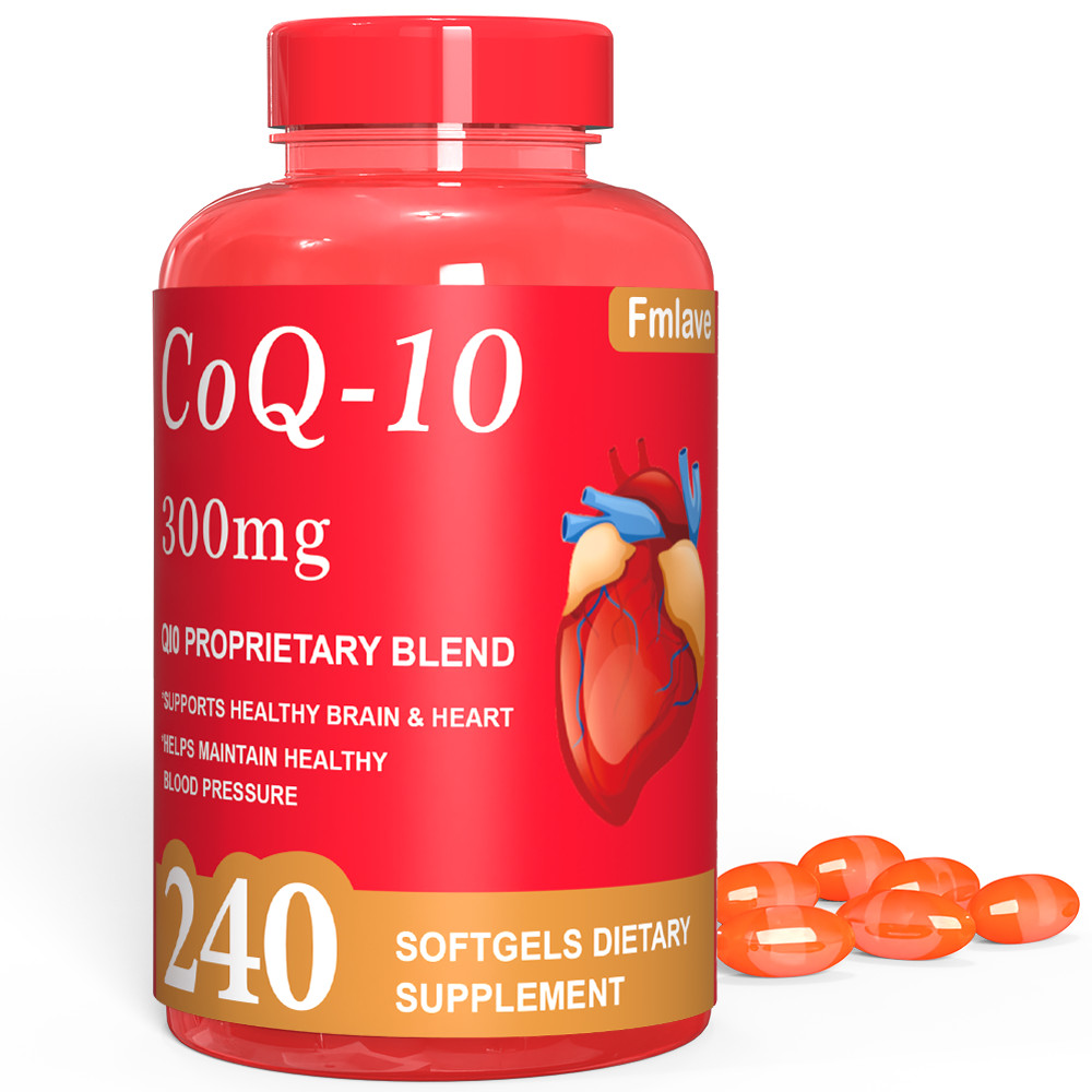 CoQ-10 300mg 240 Softgels Coq10 Co Q10 Coenzyme Heart Support NON GMO Free Ship