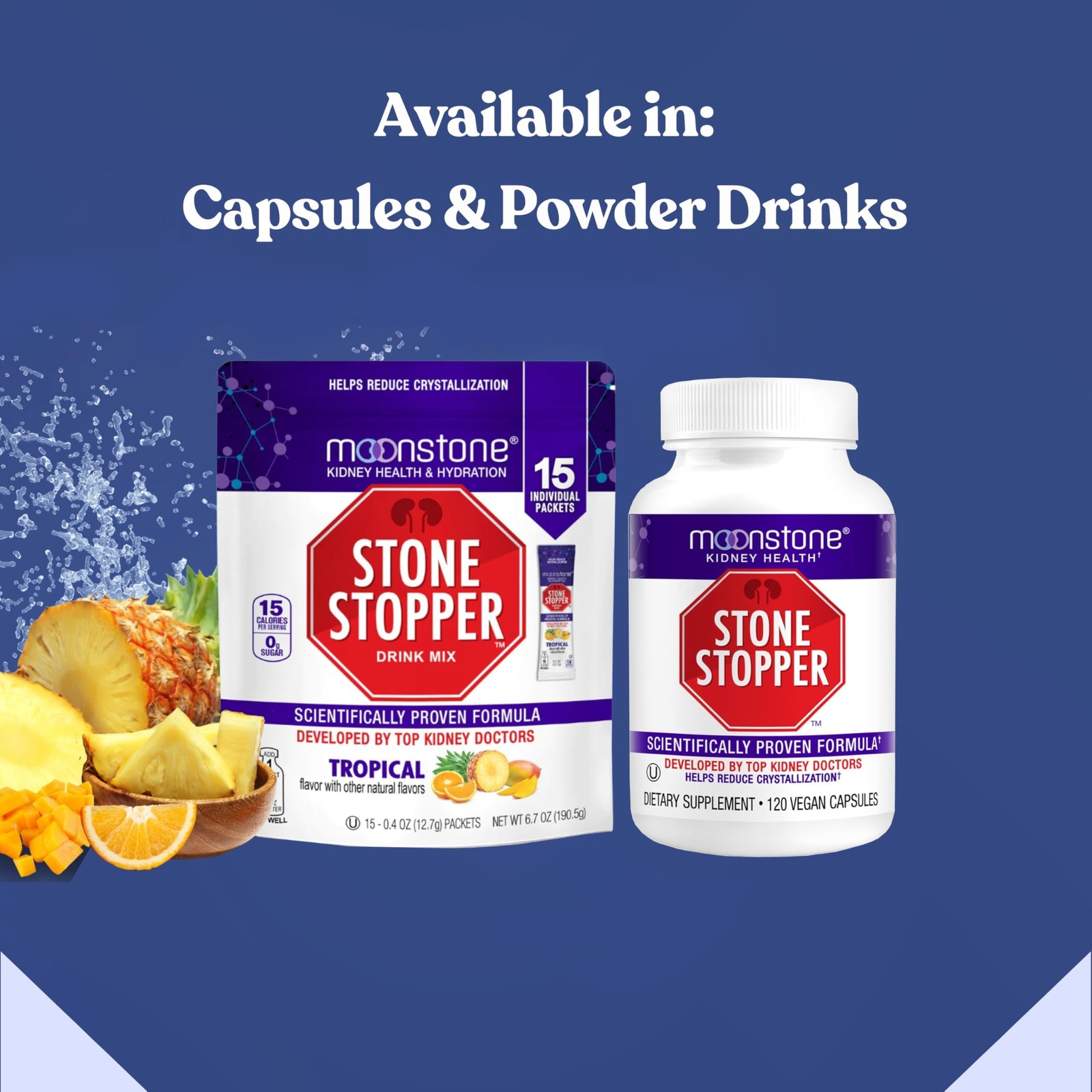 Stone Stopper Capsules Kidney Stone Prevention Calcium Oxalate Protector 120