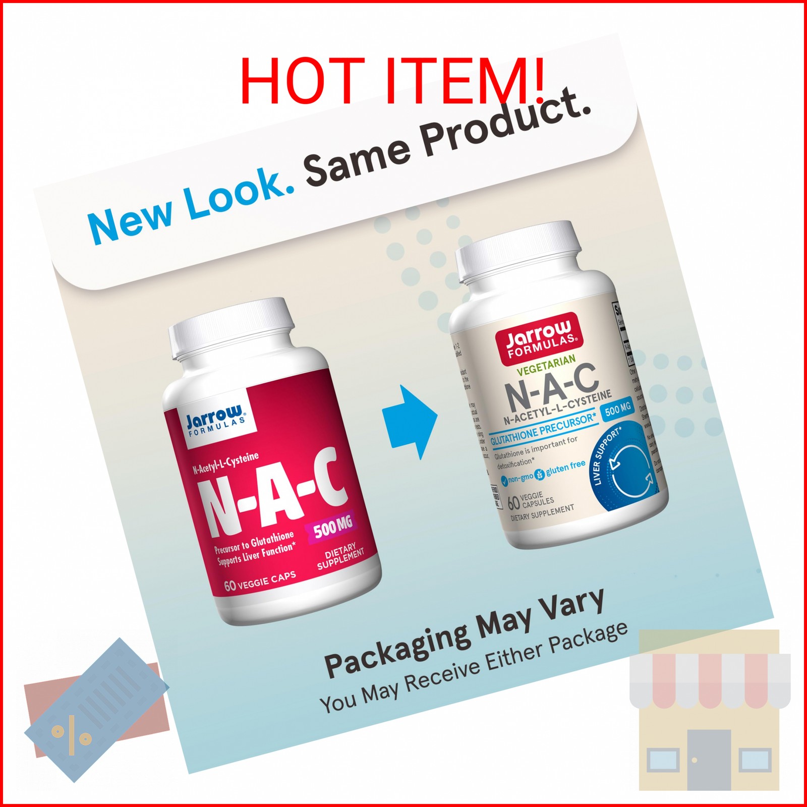 Jarrow Formulas® N-A-C 500 mg, Dietary Supplement, Antioxidant Support for Liver