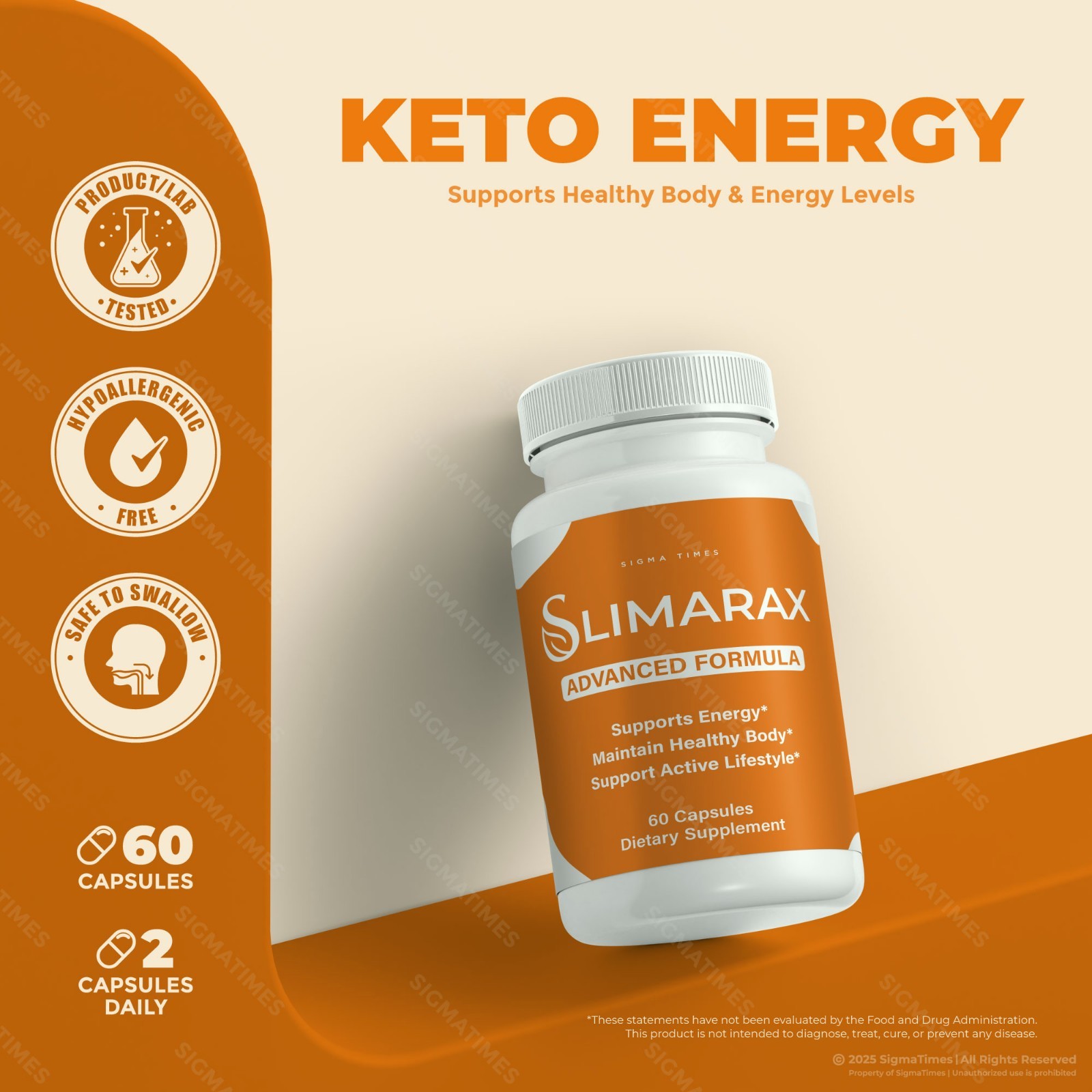 Slimarax Capsules – Energy & Weight Management Support Supplement – 5 Pack