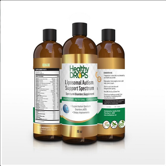 LIPOSOMAL AUTISM SUPPORT SPECTRUM ORGANIC LIQUID NON GMO 16oz Exp: 12/2026