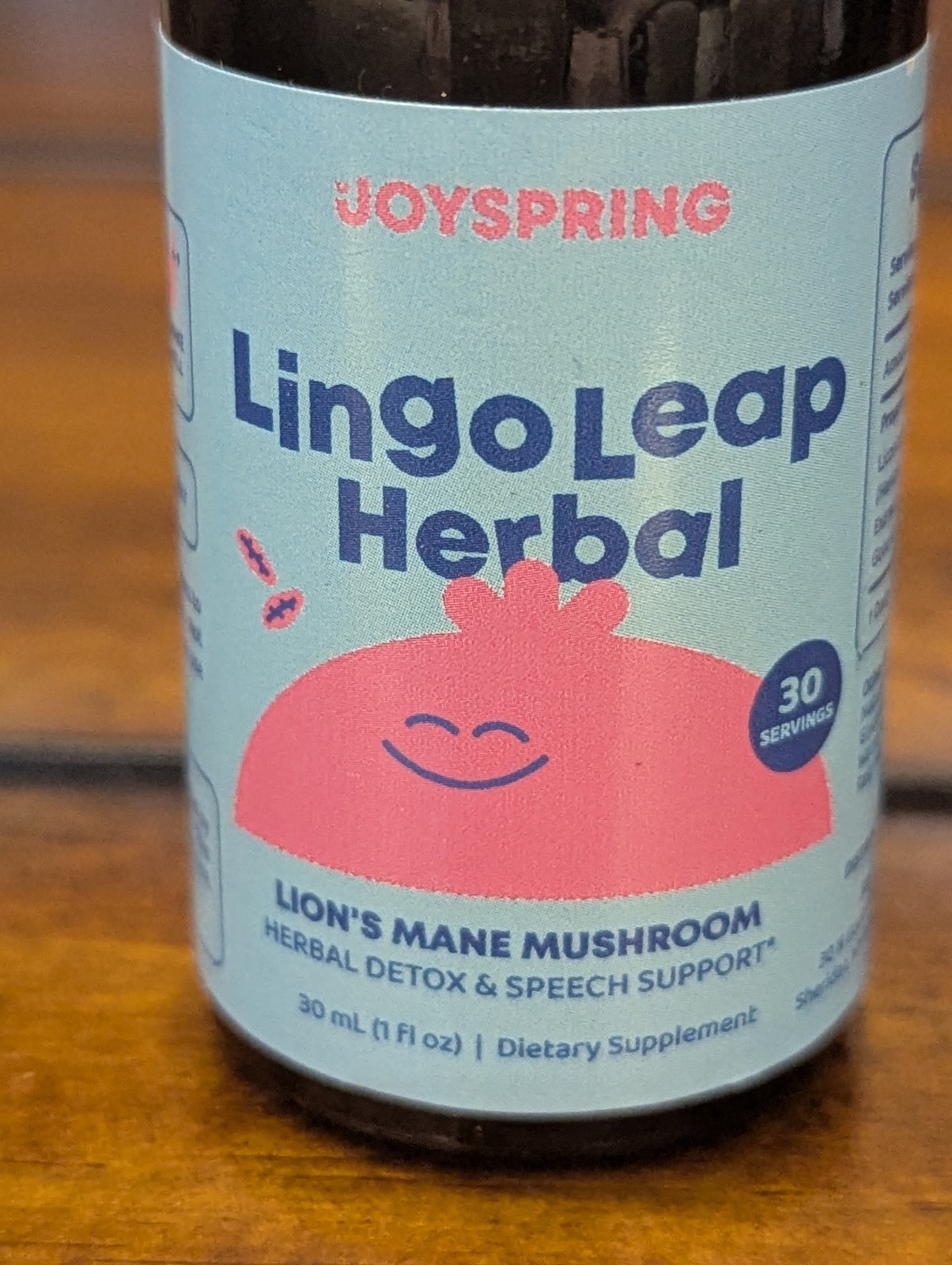 JoySpring Lingo Leap Herbal Lion’s Mane Drops 1 fl oz 30ml Kids Speech Support