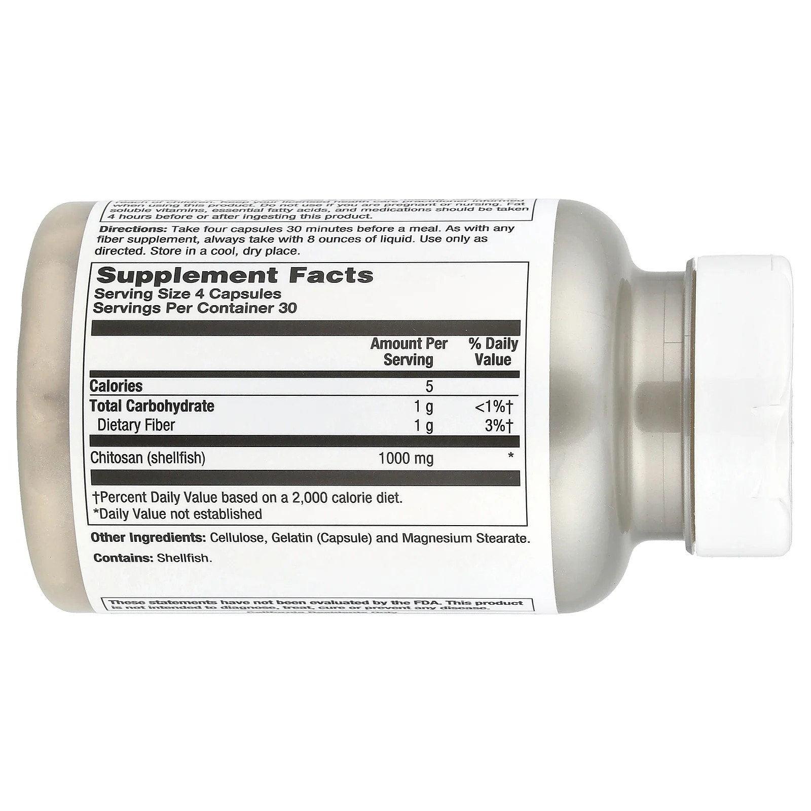 Original Chitosan, 1,000 mg, 120 Capsules (250 mg per Capsule)