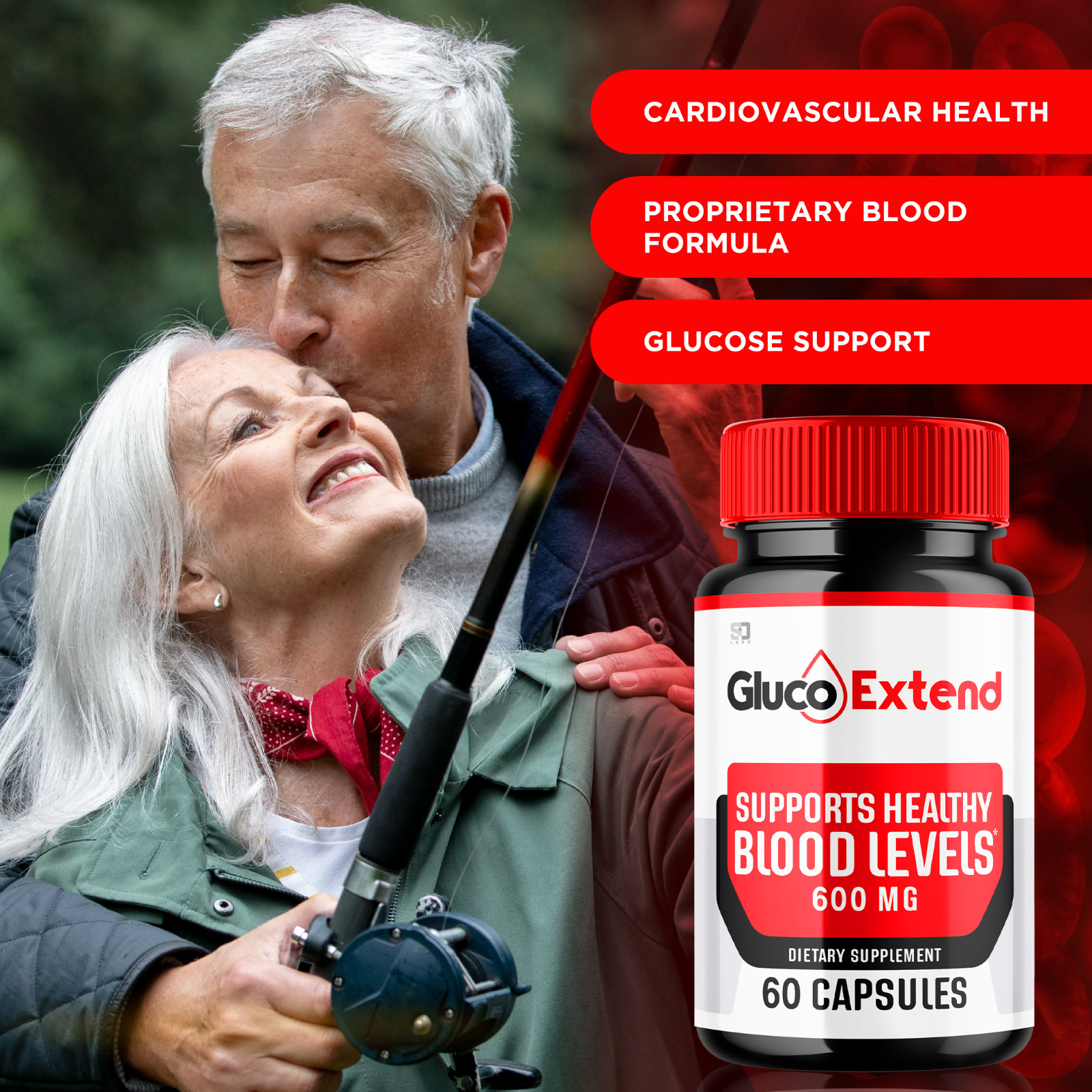 (3 Pack) Gluco Extend Pills, Blood Sugar Health Support Formula, 180 Capsules
