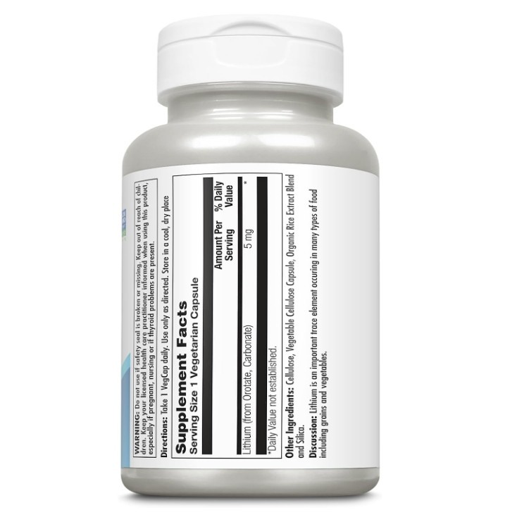 Lithium Orotate, 3 PACK, 5 mg, 180 VegCaps each (540 total!) by KAL