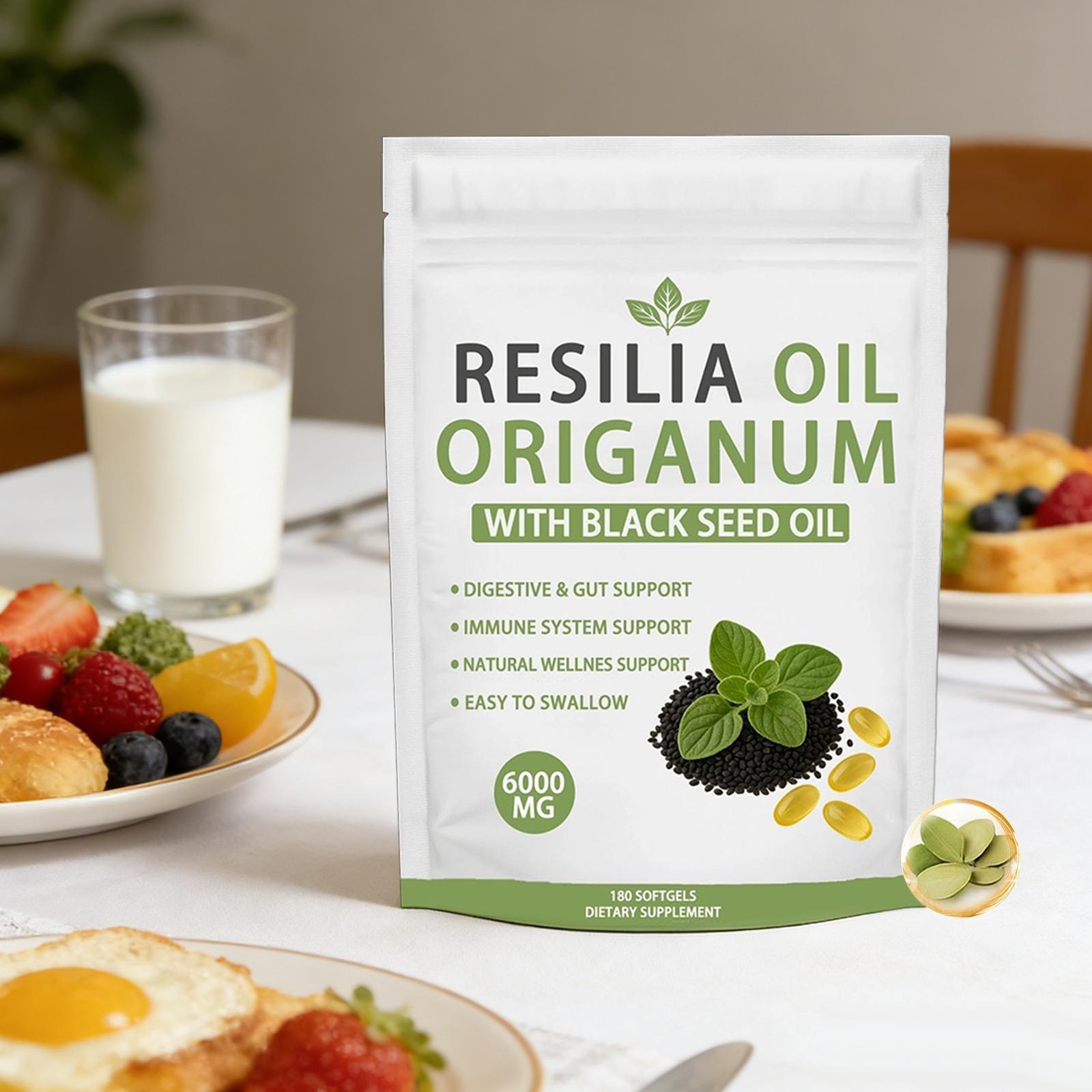 RESILIA Oil Of Oregano With Black Seed Oil 6,000MG