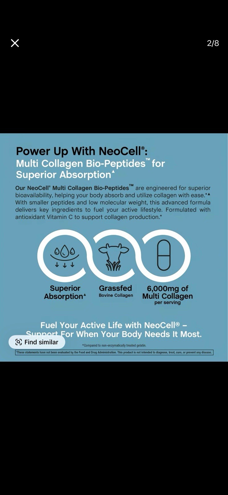Collagen Bio-Peptides Protein | 20 Oz | Unflavored | Grassfed | by NeoCell