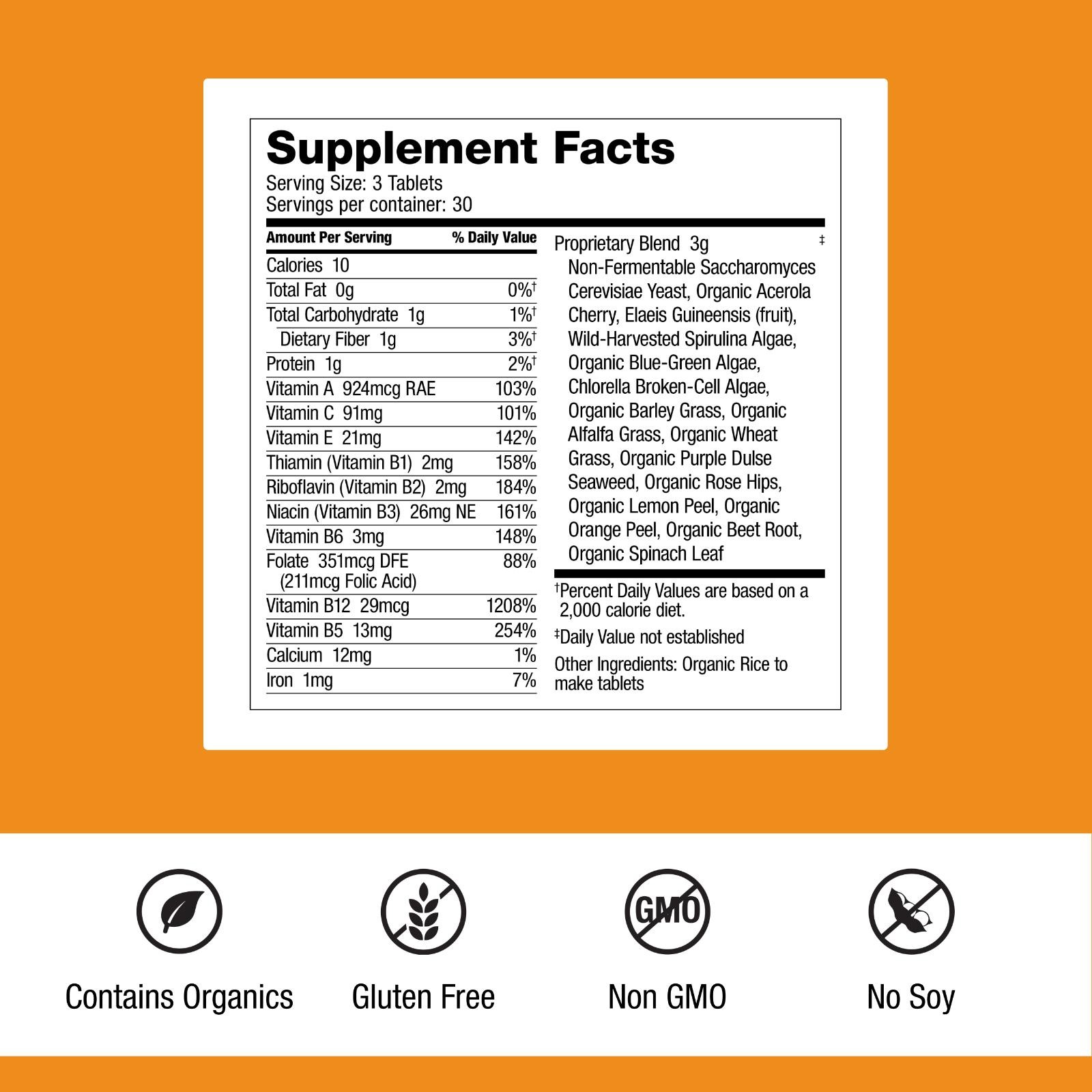 Dr. Schulze’s SuperFood 100 – Wellness & Energy Support – 90 Count
