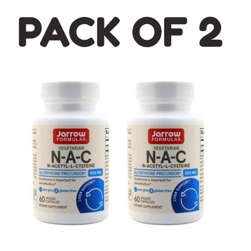 Jarrow NAC – N-Acetyl-L-Cysteine (500mg) 60 vcaps PACK OF 2