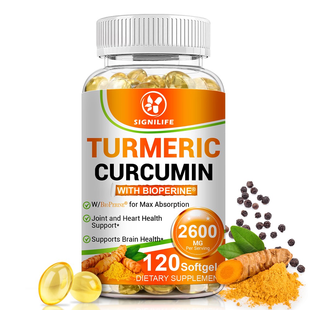 Turmeric Curcumin 2600mg w/ BioPerine Black Pepper Triple Strength Capsules