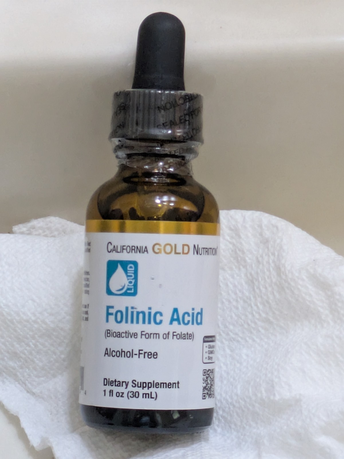 || USA || Folinic Acid 1 fl oz AUTHENTIC California Gold Nutrition Speech Aid