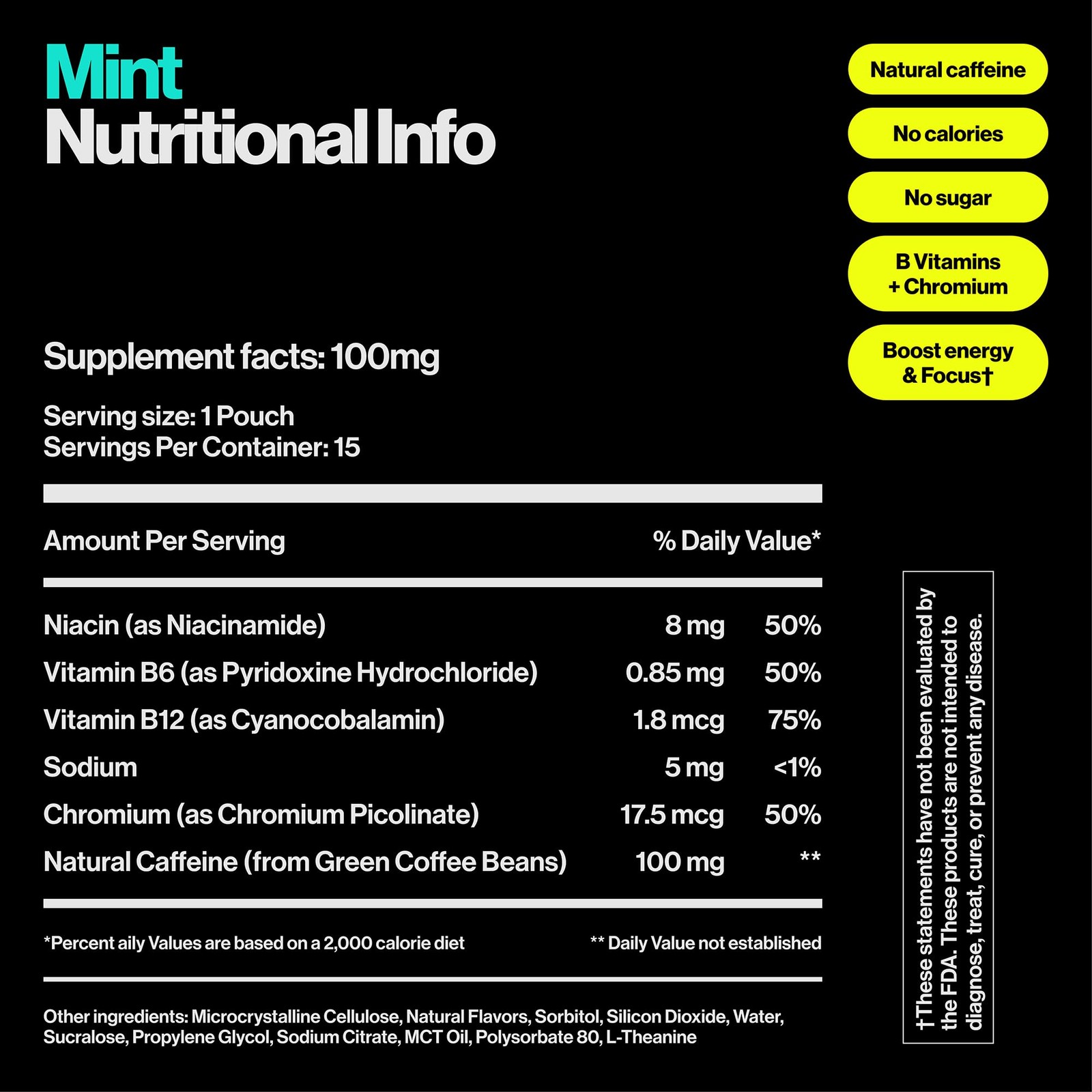 Energy Pouches | 100mg Natural Caffeine | Vitamins and Minerals | 4 Pack Asso…