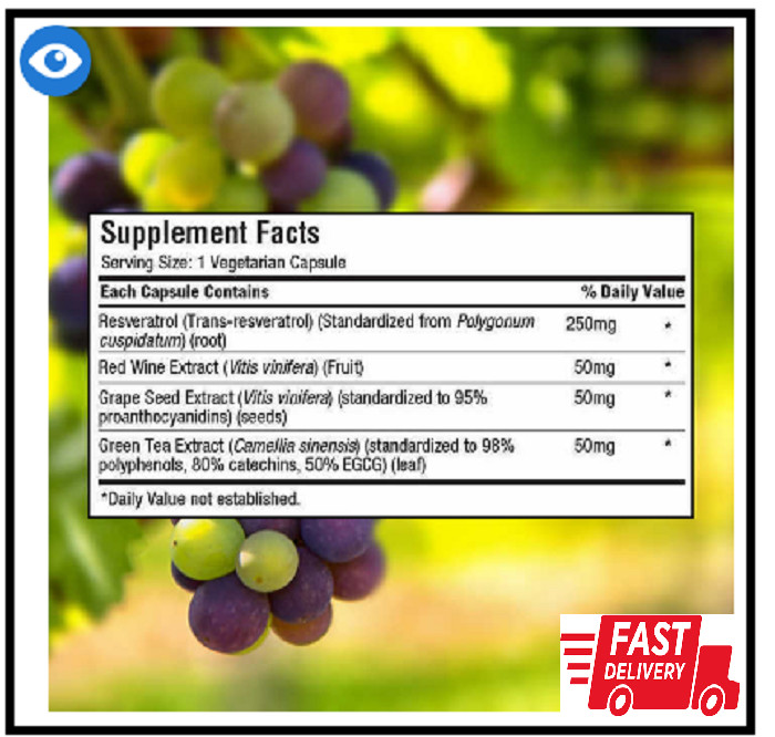 trunature Resveratrol Plus, 140 Vegetarian Capsules FREE SHIPPING EXP: 12/2024
