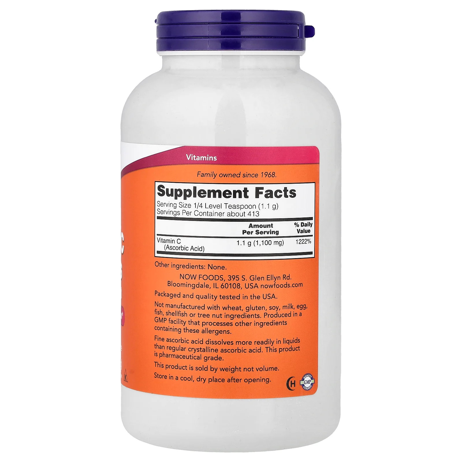 Vitamin C Crystals, 1 lb (454 g)