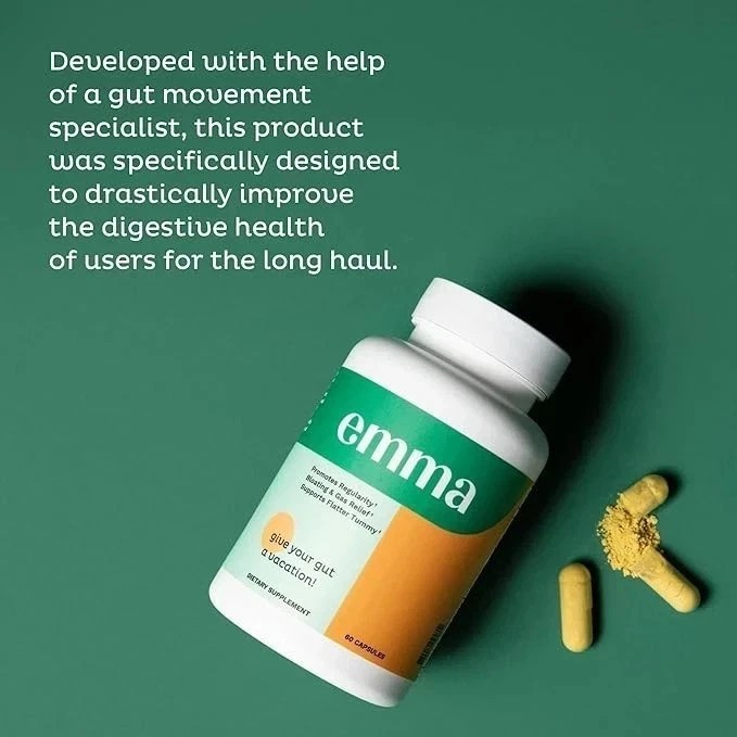 Emma Gut Health Doctors Endorsed supplemental 60 Capsules -Relief from Gas