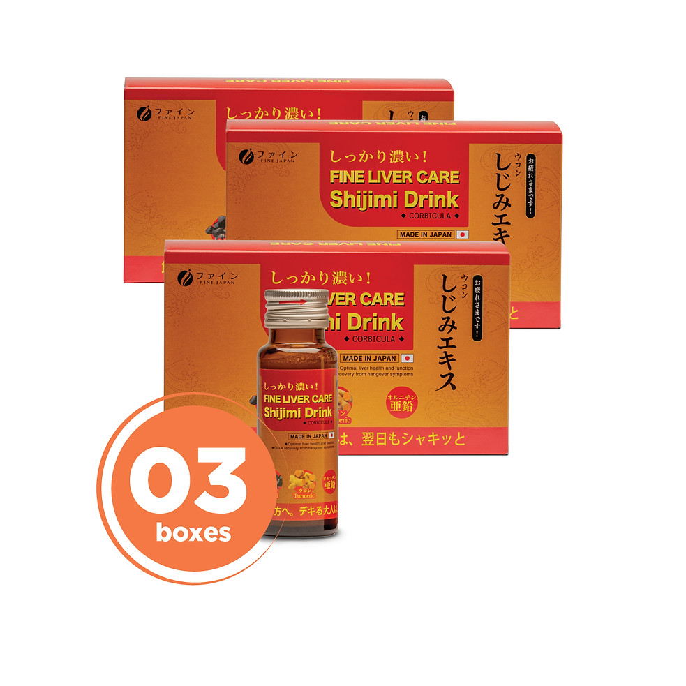 FINE JAPAN Liver Care Drink: Clinical Strength Liver Repair & Detox [3 Boxes]