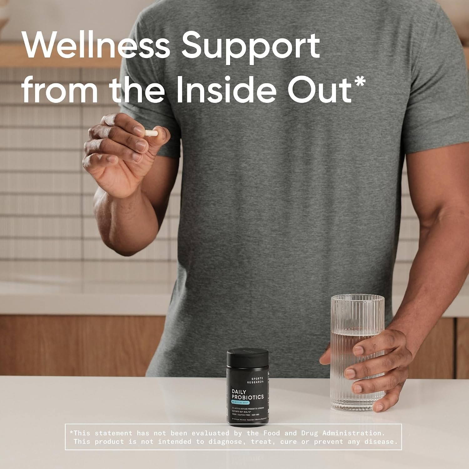 Daily Probiotics w/ Prebiotics 60 Billion CFU Vegan Gut & Digestive Health 30ct