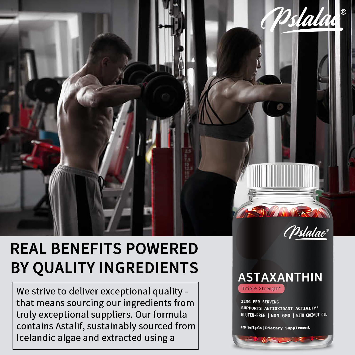 Astaxanthin 12mg – (From Haematococcus Pluvialis) Powerful Antioxidant Support
