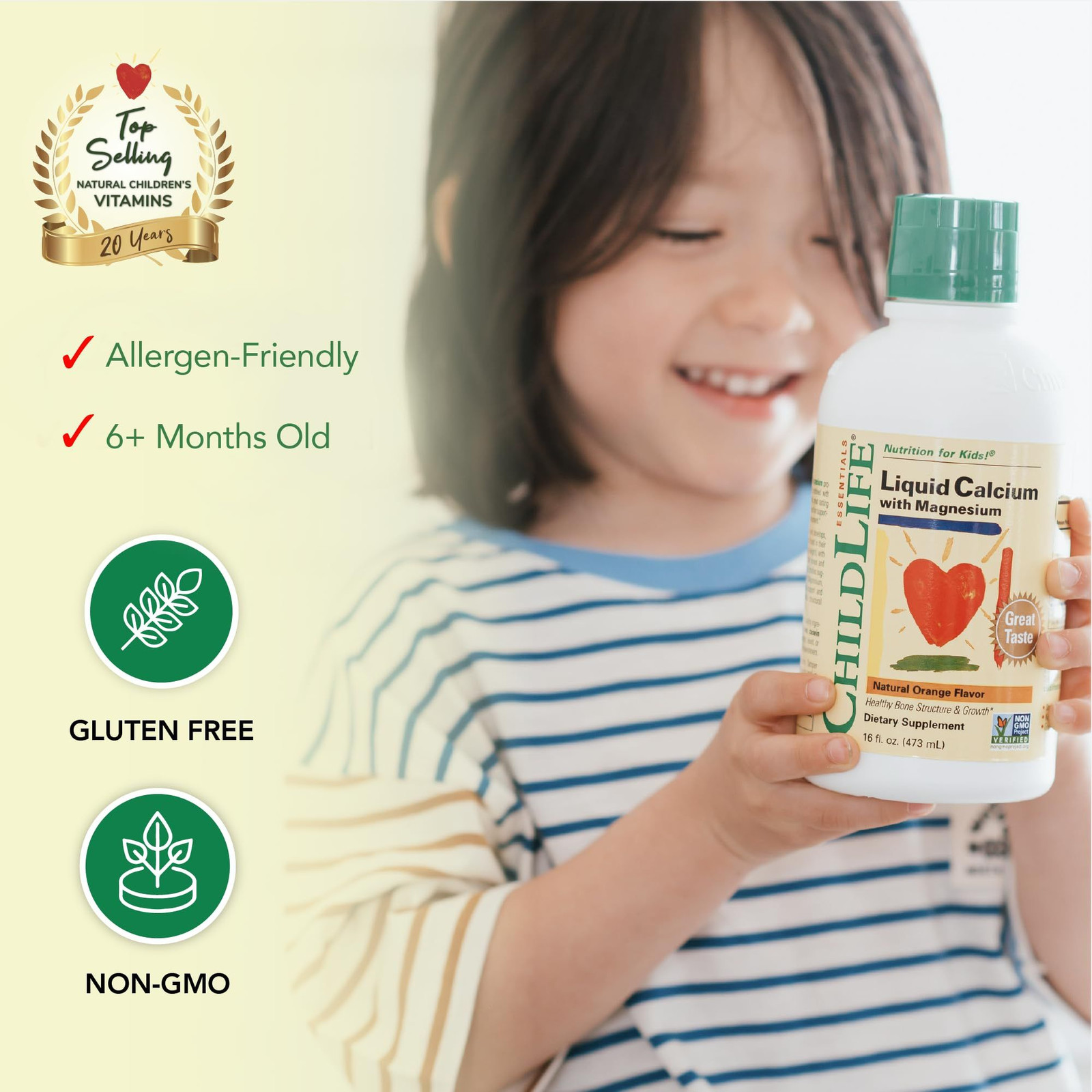 ChildLife Essentials Liquid Calcium Supplement 16 Fl Oz (Pack of 1), Multi