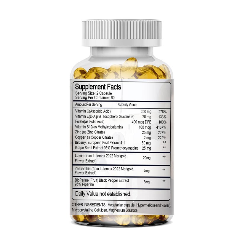 Eye Health Supplement, Lutein and Zeaxanthin, Vision Health, Eye Strain Support