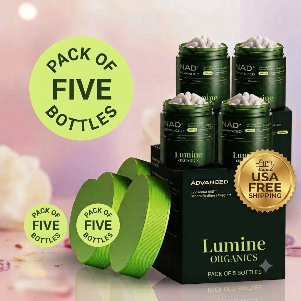 Lumine Organics NAD+ Advanced Liposomal 500mg 60 Capsules (pack of 5)