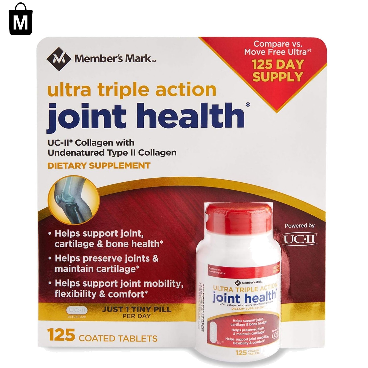 Member’s Mark Ultra Joint Support with UC-II Collagen – 125 Nutritional Tablets