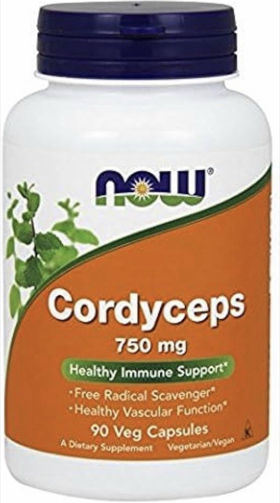 NOW Foods Cordyceps 750mg 90 Veg Capsules Immune Support