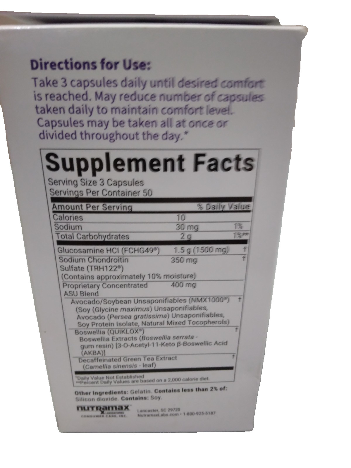 NUTRAMAX Cosamin ASU joint health 150 caps 12/28 exp. New in box FREE SHIPPING