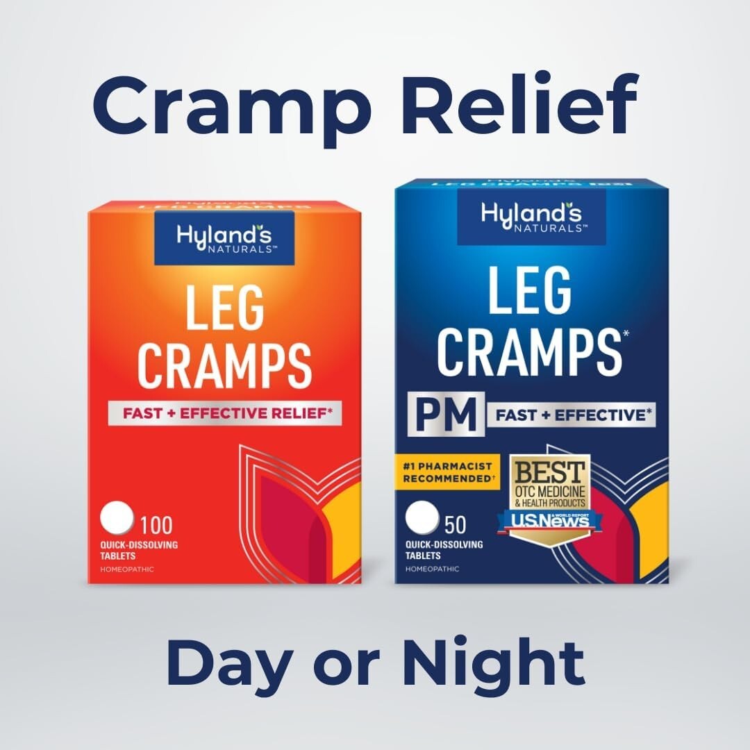 50 Count Pack of 2 Leg Cramps PM Tablets for Effective Nighttime Pain Relief
