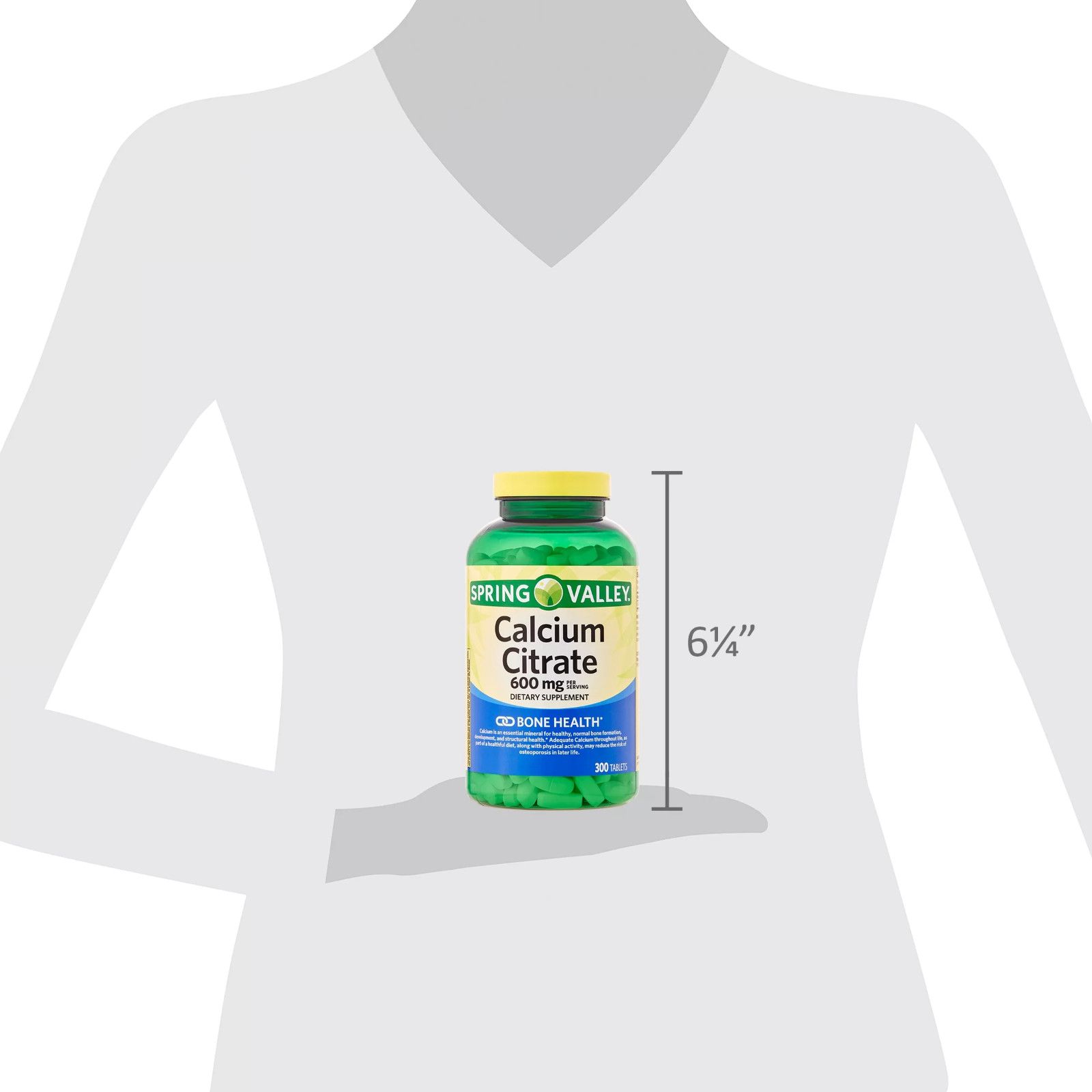 Spring Valley Calcium Citrate Tablets Dietary Supplement 600 Mg 300 Count