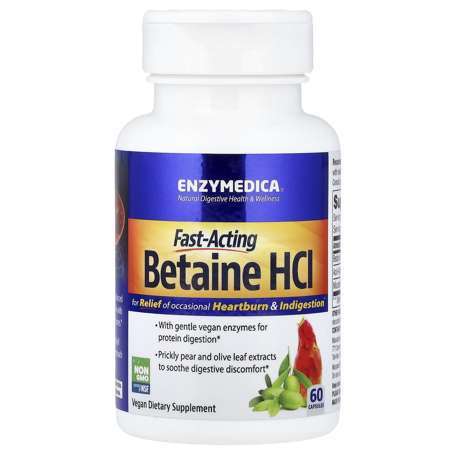 Fast-Acting Betaine HCl, 60 Capsules
